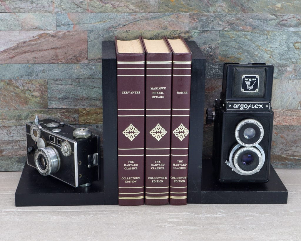 LightAndTimeArt Bookends Vintage Argus C3 and Argoflex EF Camera Bookends