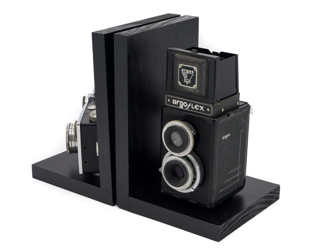 LightAndTimeArt Bookends Vintage Argus C3 and Argoflex EF Camera Bookends