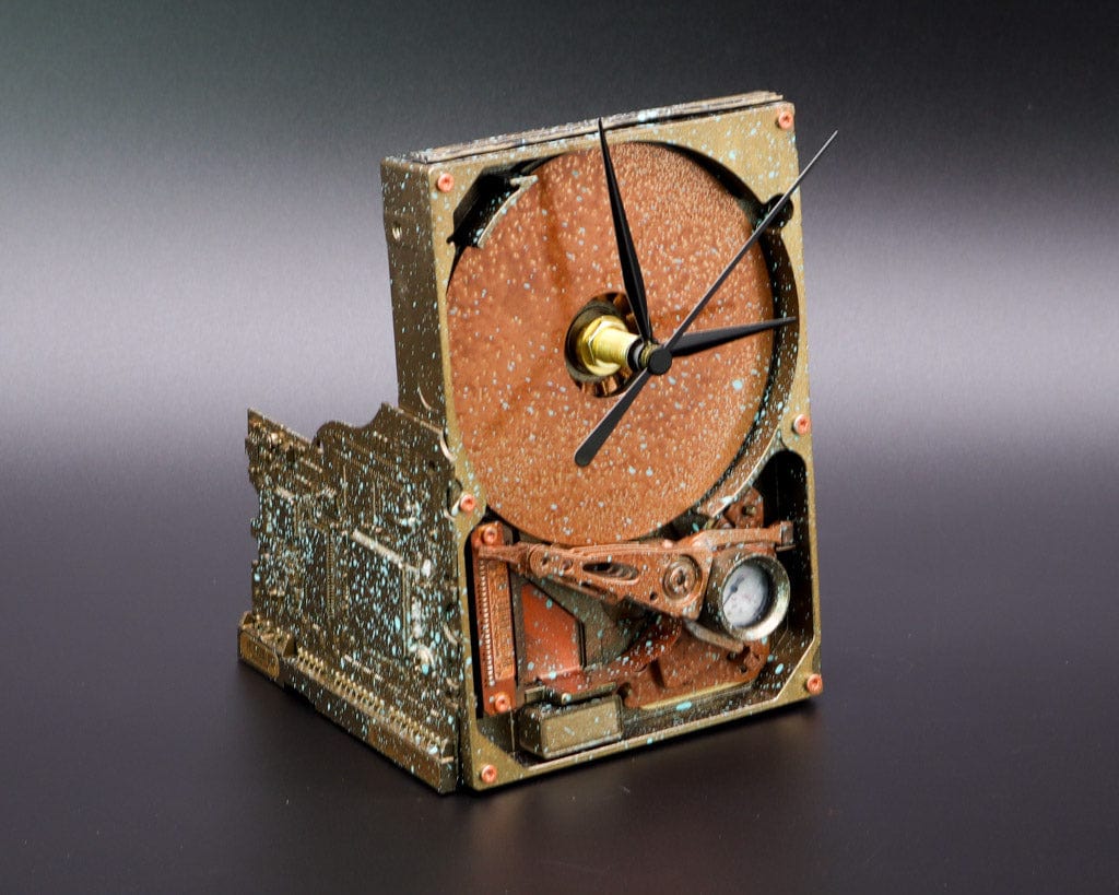 Upcycled Steampunk Lost in Time Antikythera Hard Drive Clock