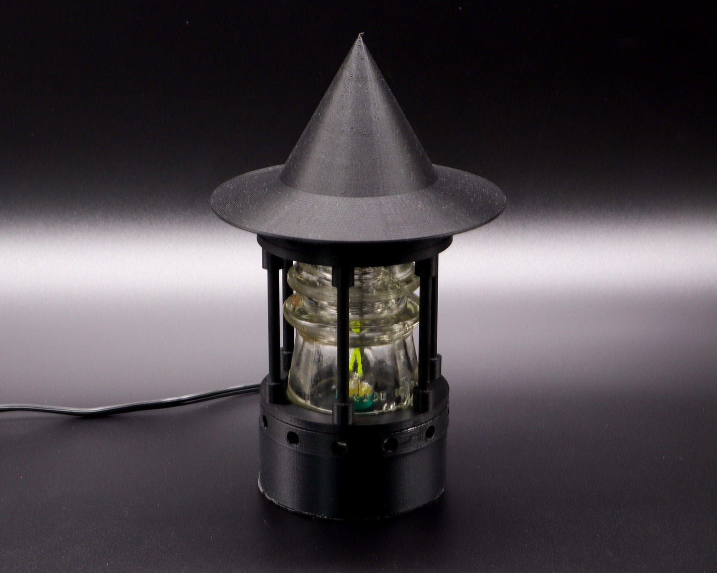 LightAndTimeArt Industrial lamp The Witch Tower - Insulator Lamp