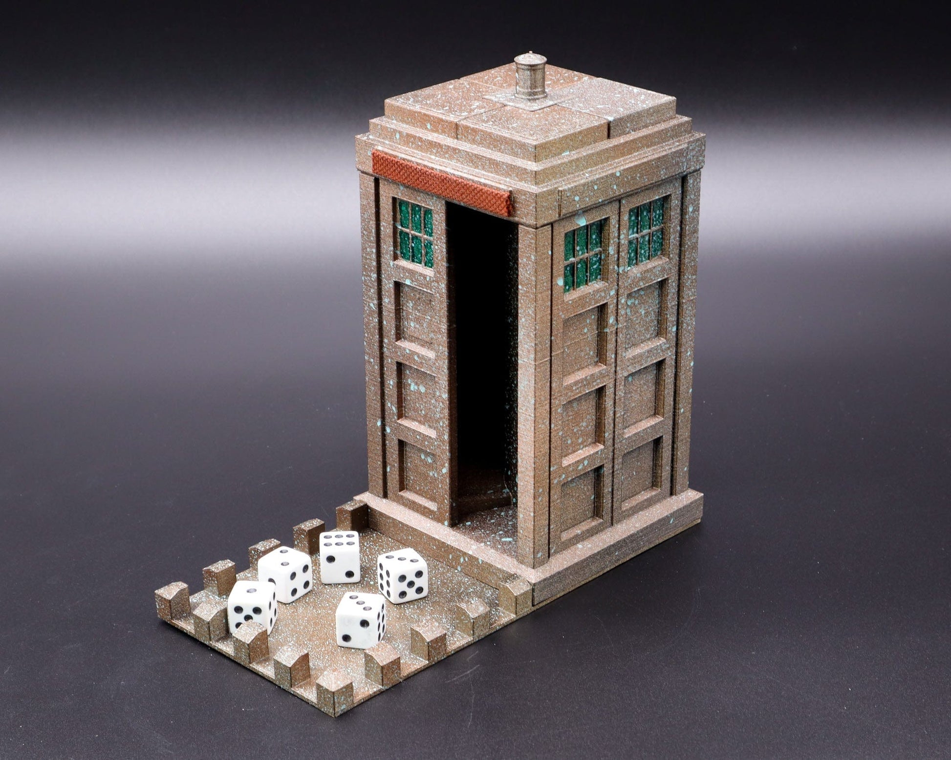 LightAndTimeArt Dice Tower The Lost in Time - Tardis - Dice Tower