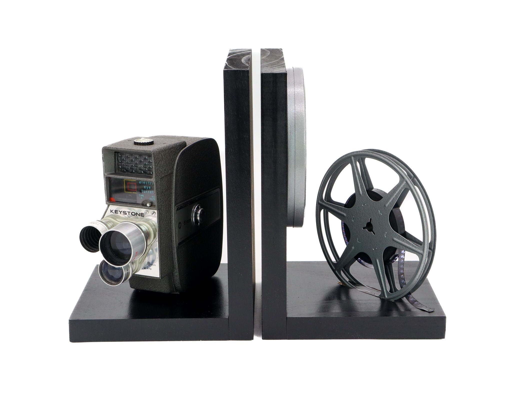 Vintage Camera Bookend Old Style Movie authentic Film 7 inch