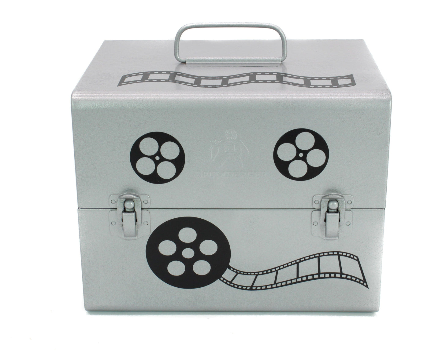 LightAndTimeArt Vintage 8 MM Silver Movie Metal Carrying Case - Movie Night - Candy Store