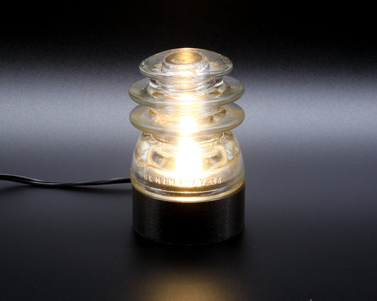 LightAndTimeArt Lamp base Lamp Base for "Hemingray-56" Glass Insulators, Industrial Lighting, Man Cave Decor