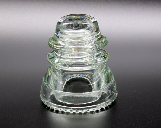 LightAndTimeArt Glass Insulator Hemingray-42 Clear Vintage Glass Insulator