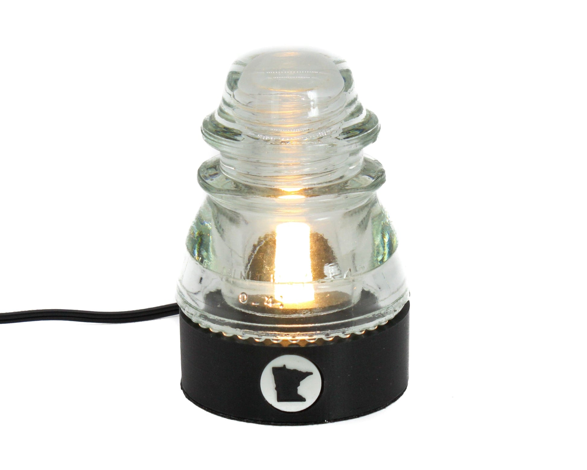 LightAndTimeArt Industrial lamp Lamp Base Kit with icon inserts for "Hemingray-40, -42, -45" Glass Insulators