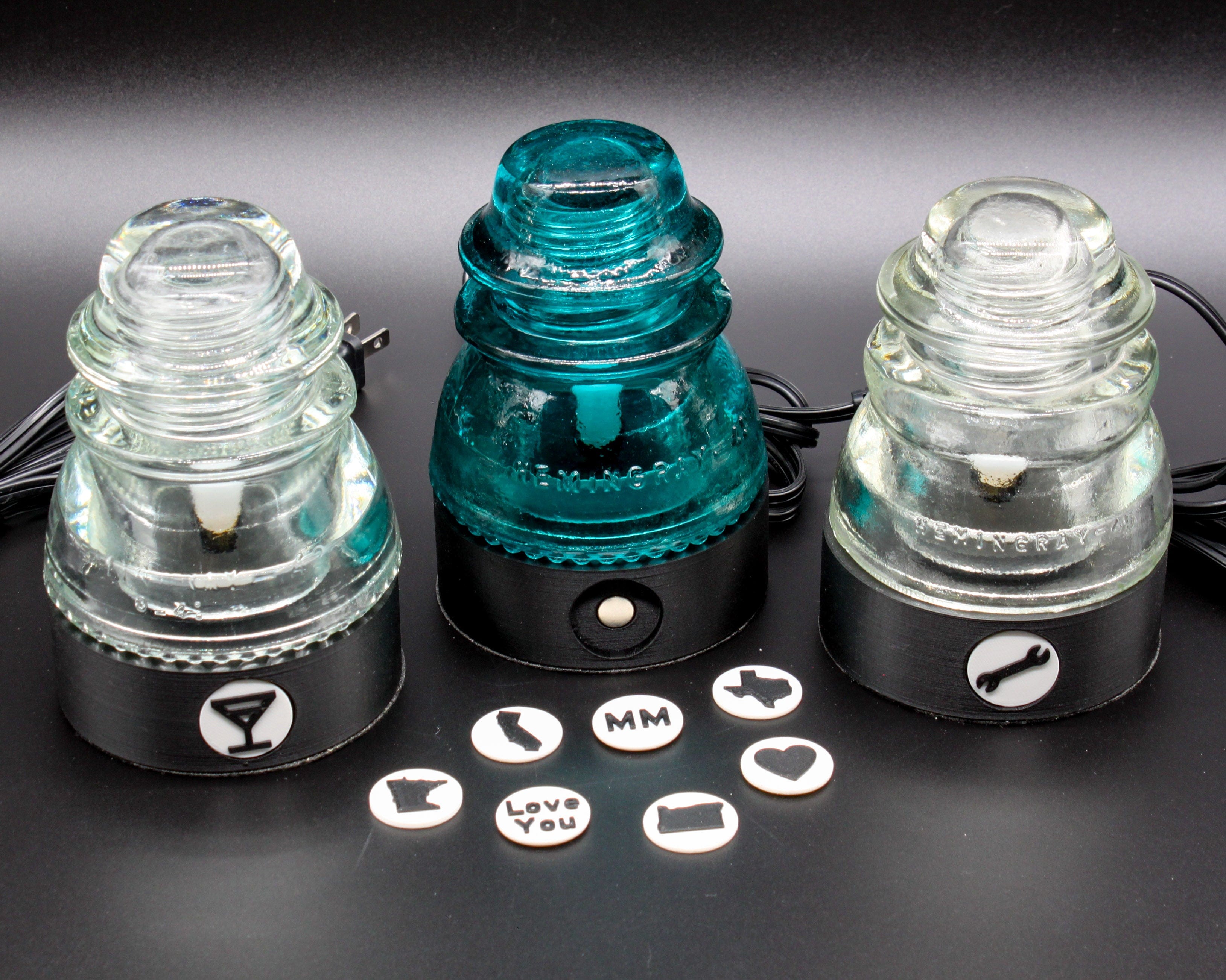 Lamp Base Kit with icon inserts for