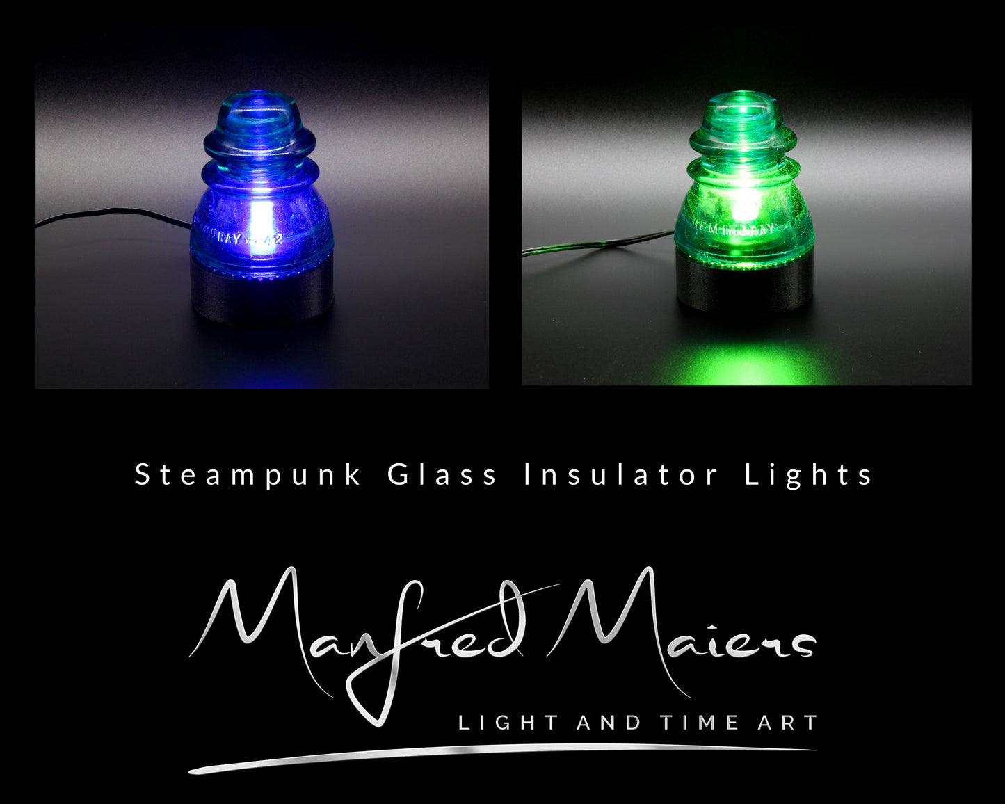 LightAndTimeArt Industrial lamp Hemingray-42 Aqua Insulator Lamp, Industrial Lighting, Man Cave Deco, Neo Victorian Lamp design, Cyberpunk Lamp