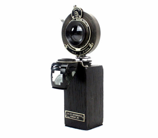 LightAndTimeArt Bottle Stoppers & Savers Steampunk Wine Bottle Stopper with Stand - Vintage Kodak 2C JR Folding Camera