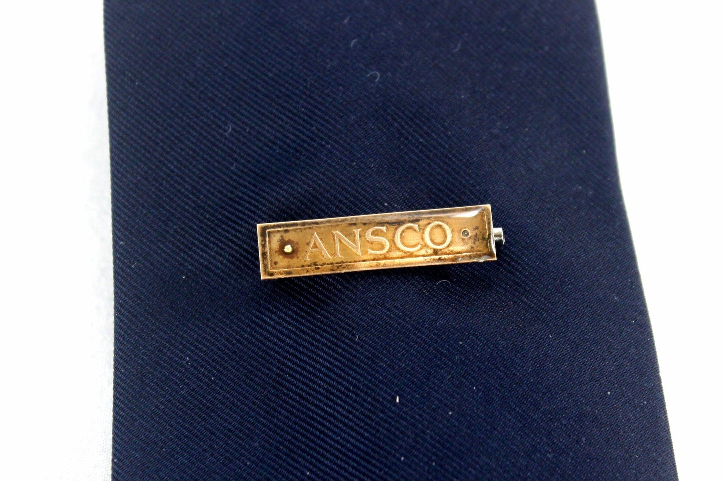 LightAndTimeArt Brooches & Lapel Pins Vintage Minimalist Lapel Pin, ANSCO Camera Name Plate, Holiday gift for him, Stocking Stuffer