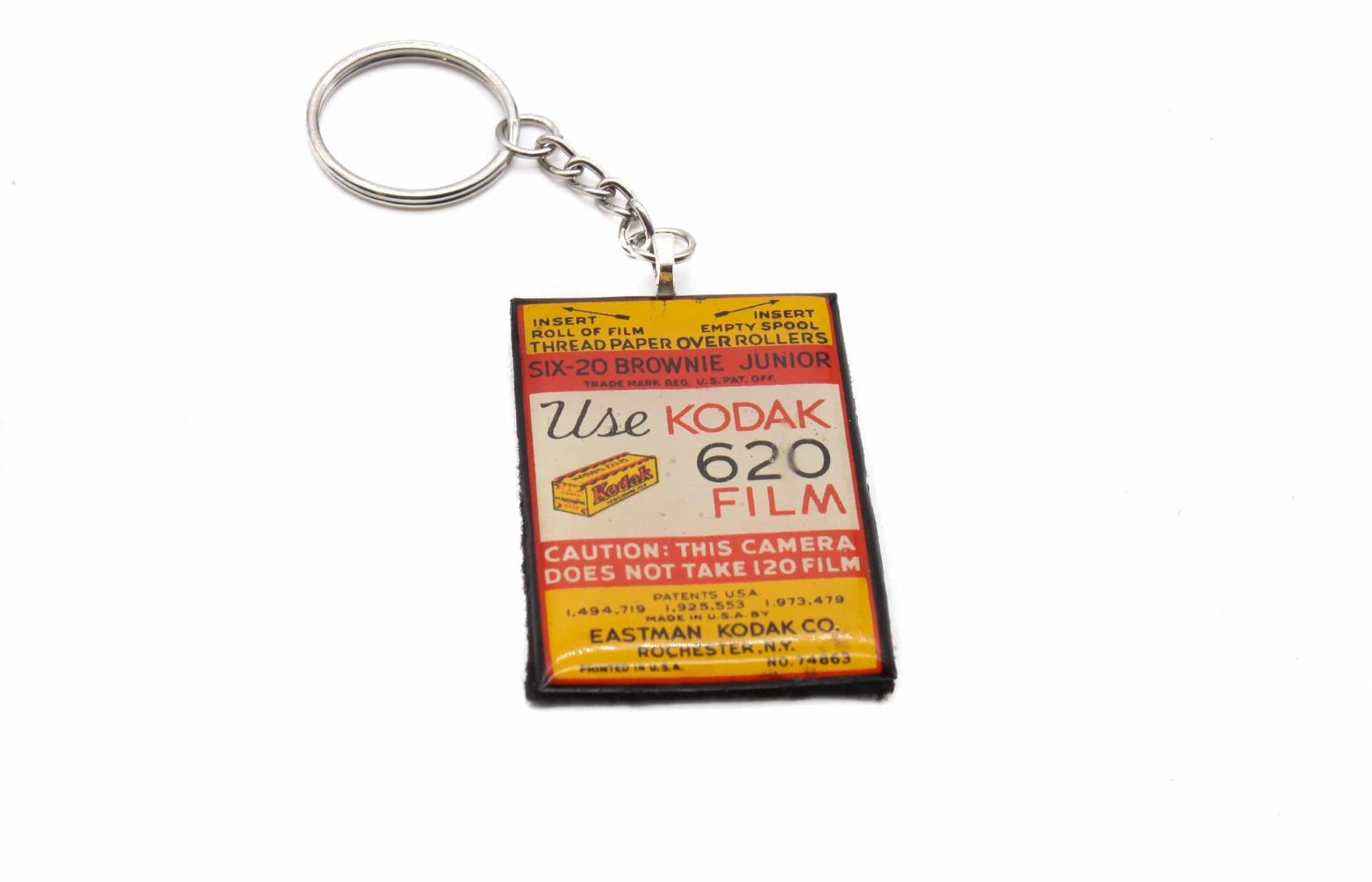 LightAndTimeArt Vintage Kodak 620 Roll Film Keychain, Style 2, Unique Gifts for Him and Her, Photographer Gift Style 1