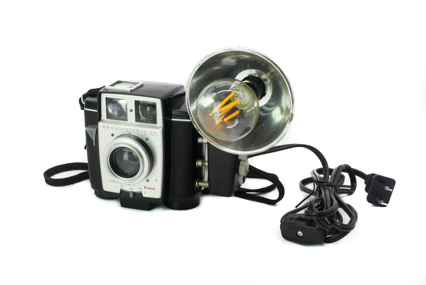 LightAndTimeArt Camera Lamp Reading Lamp - Kodak Brownie Twin 20 Vintage Camera - Vintage Desk lamp - photographer gift