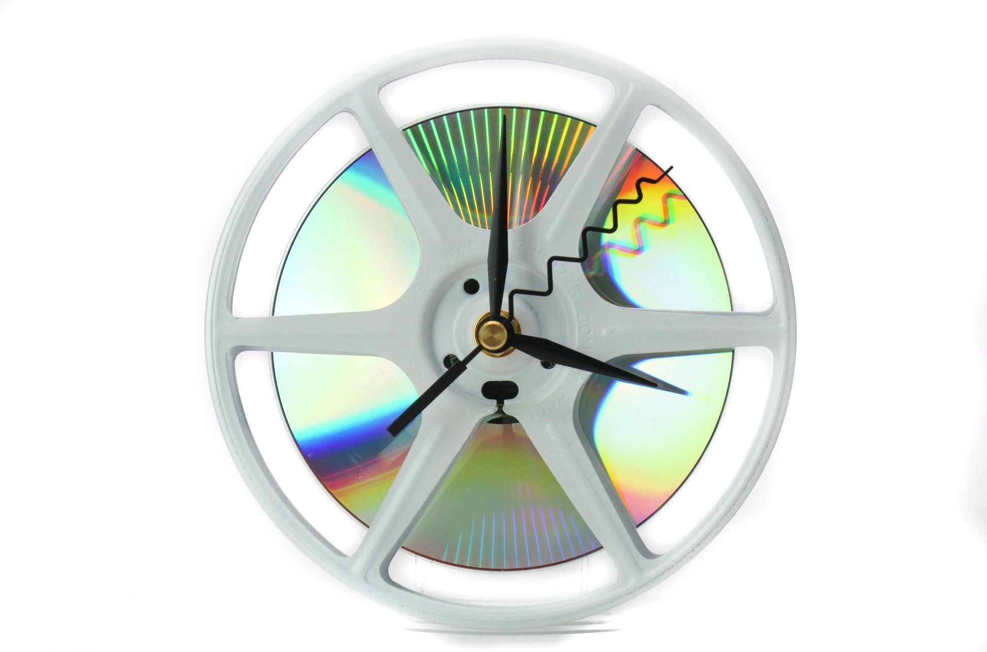 LightAndTimeArt Harddrive Clock Vintage Film Reel & DVD Desk Clock - Home Theater Accessories - Movie Room Décor - Movie Lover Gift - cinephile present - actor gift