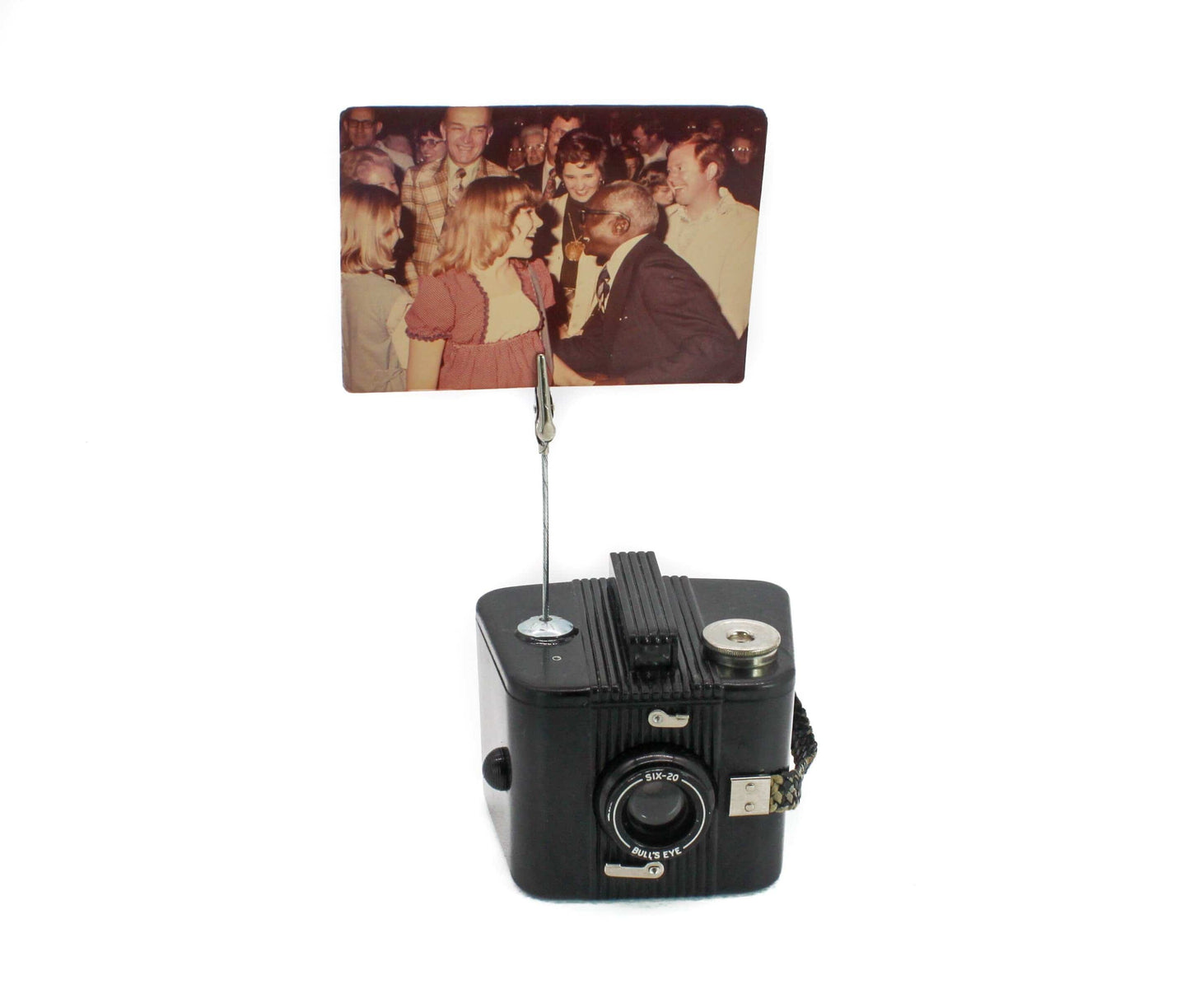 LightAndTimeArt Photo Holder Vintage Camera Photo Holder Kodak Six-20 Bull's Eye, travel-themed wedding décor, place Card Holder, Photo stand, memo holder, photo display