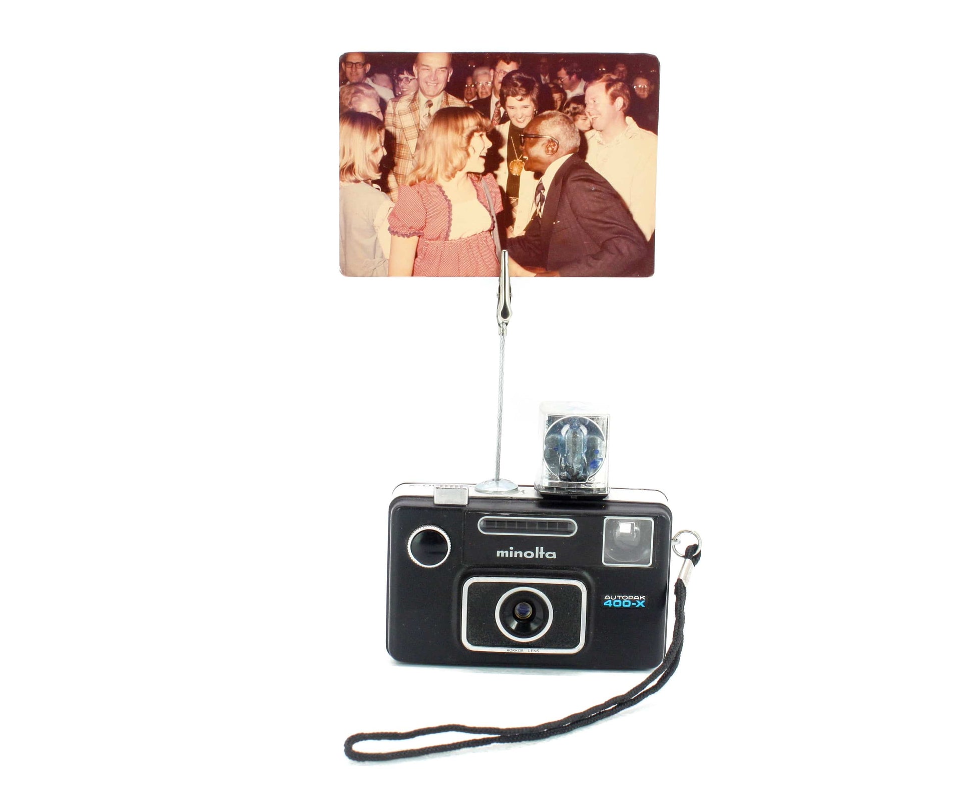 LightAndTimeArt Photo Holder Vintage Camera Photo Holder - Minolta Autopak Camera - Wedding Name Card Holder, Photo Stand for Instax Film