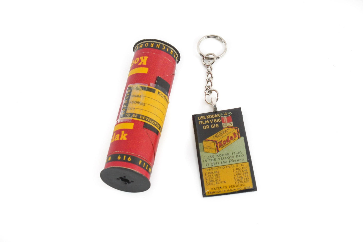 LightAndTimeArt Keychains Long Vintage Kodak 616 Roll Film Keychain, unique gifts for him and her, Photographer gift