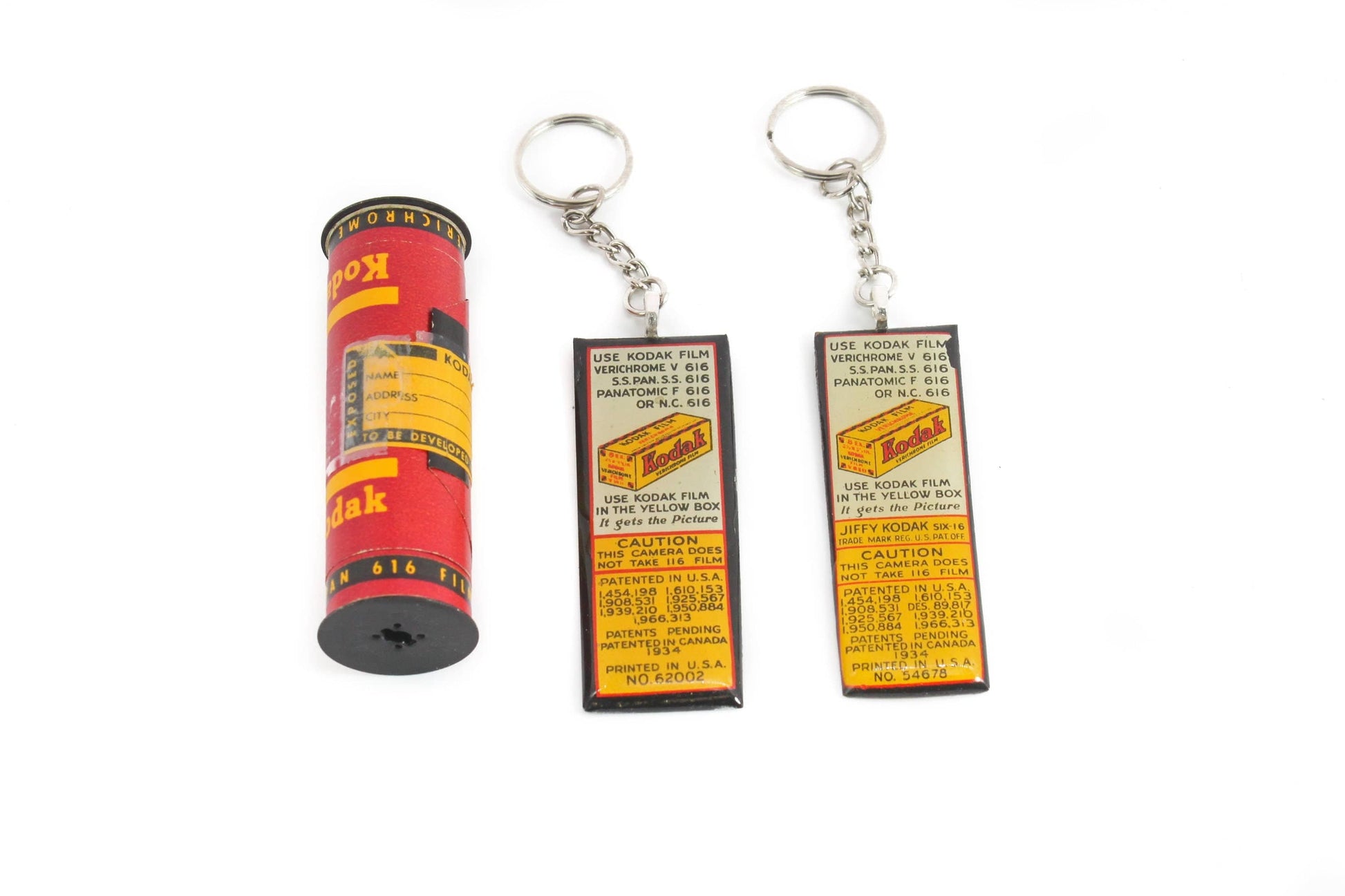 LightAndTimeArt Keychains Long Vintage Kodak 616 Roll Film Keychain, unique gifts for him and her, Photographer gift