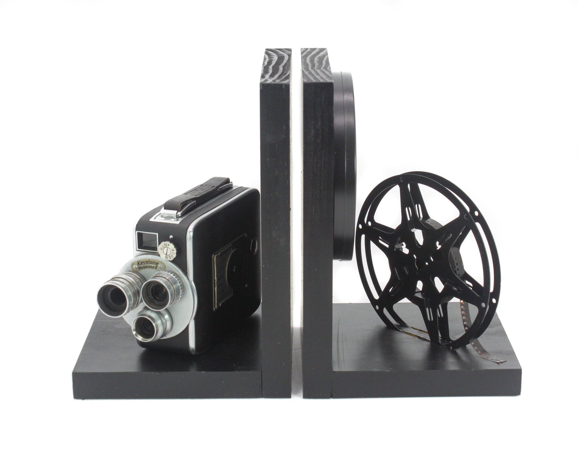 Vintage Camera Bookends, DVD Holder, Keystone K45 Triple Turret, Movie ...