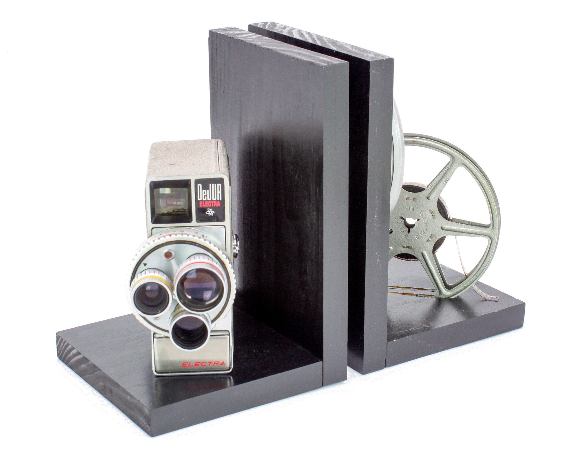 LightAndTimeArt Bookends DeJUR Electra Vintage Camera Bookends, DVD Holder, movie room & home theater decoration