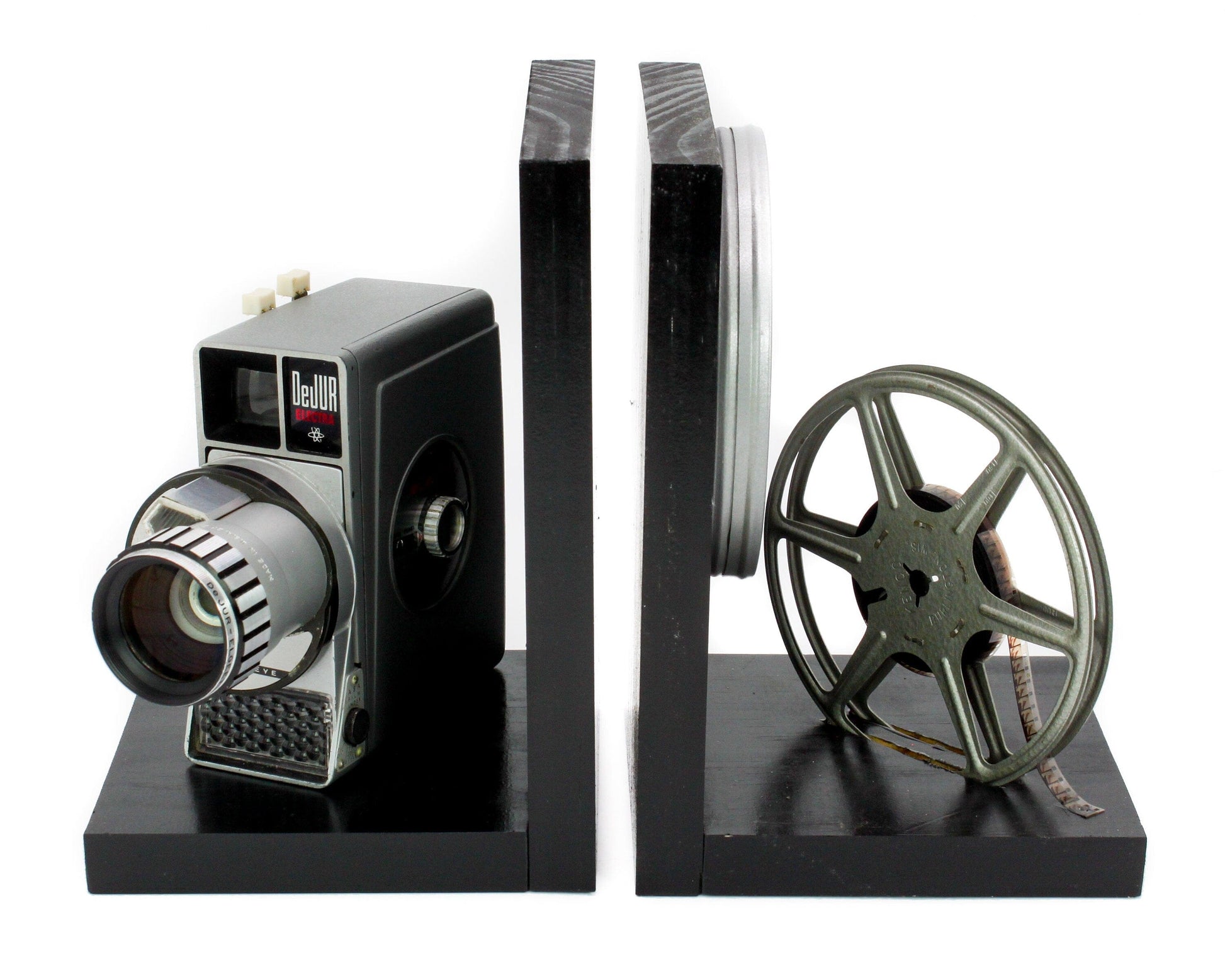 DeJUR Electra 999 Vintage Camera Bookends, DVD Holder, movie room