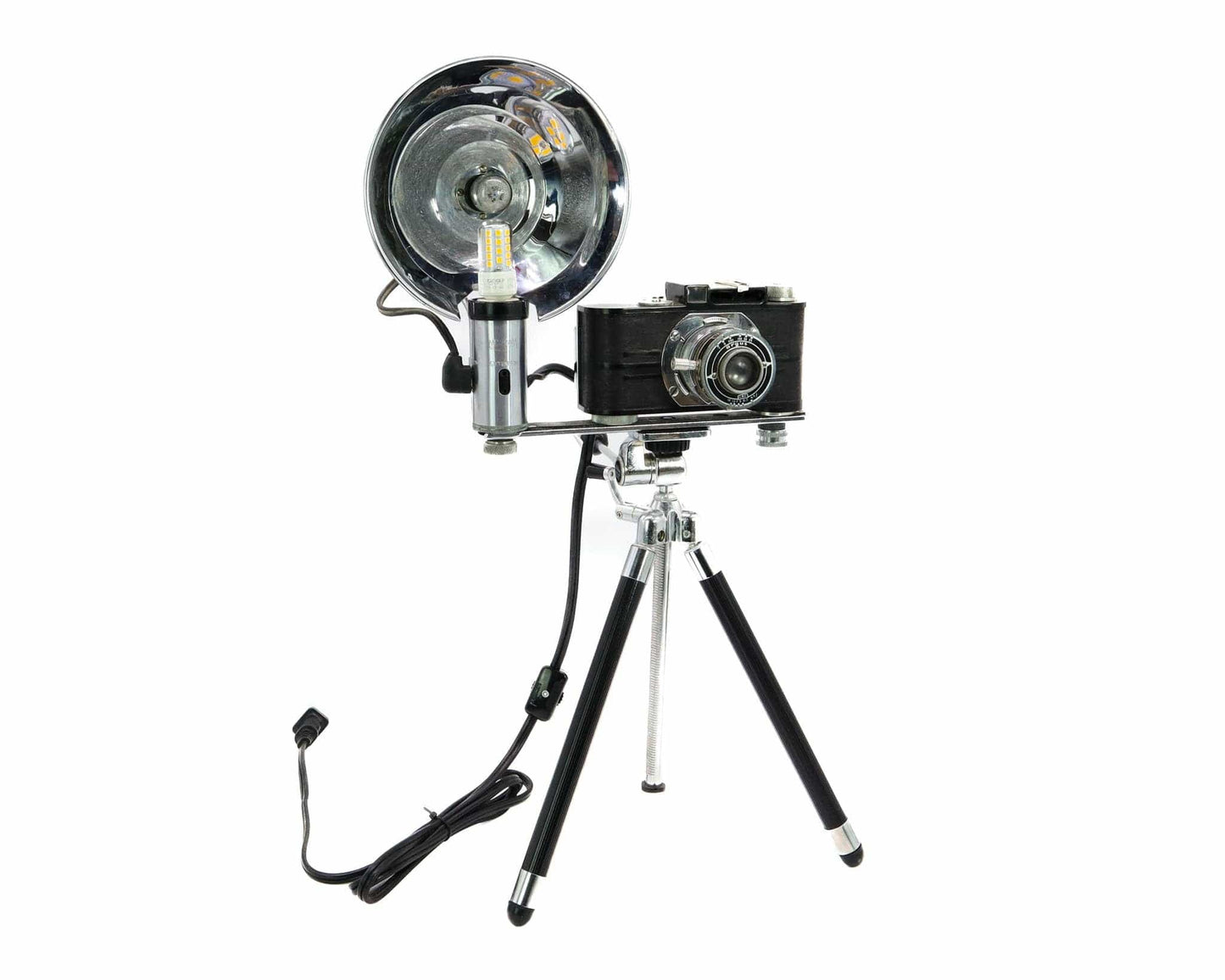 LightAndTimeArt Camera Lamp Vintage LED Reading Lamp, Task Lamp, Argus AF Camera lamp, 50' table lamp, task lamp, mid-century light, gift for grandma