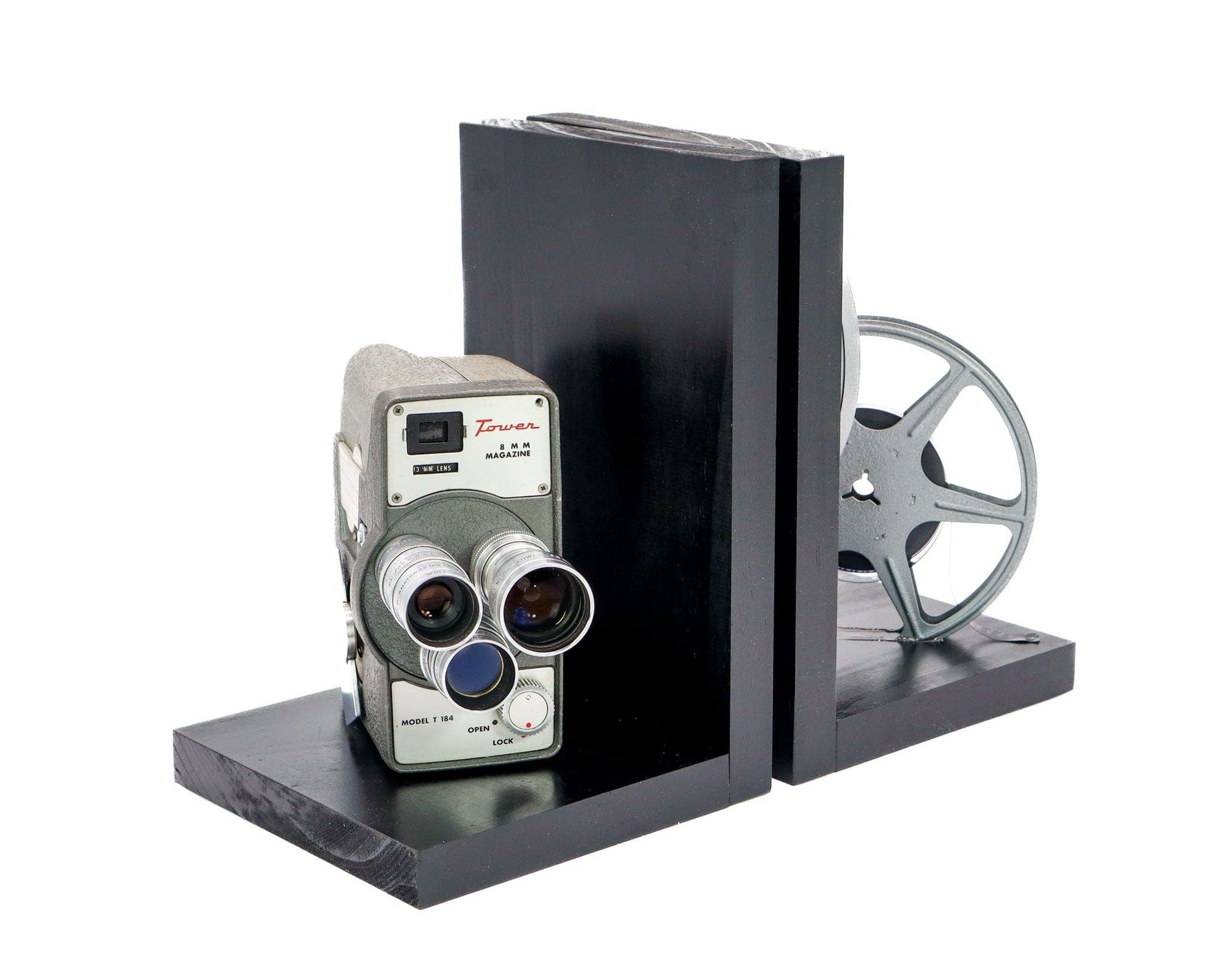 Vintage Camera Bookends - DVD Holder - Tower Model T-185 Triple Turret ...